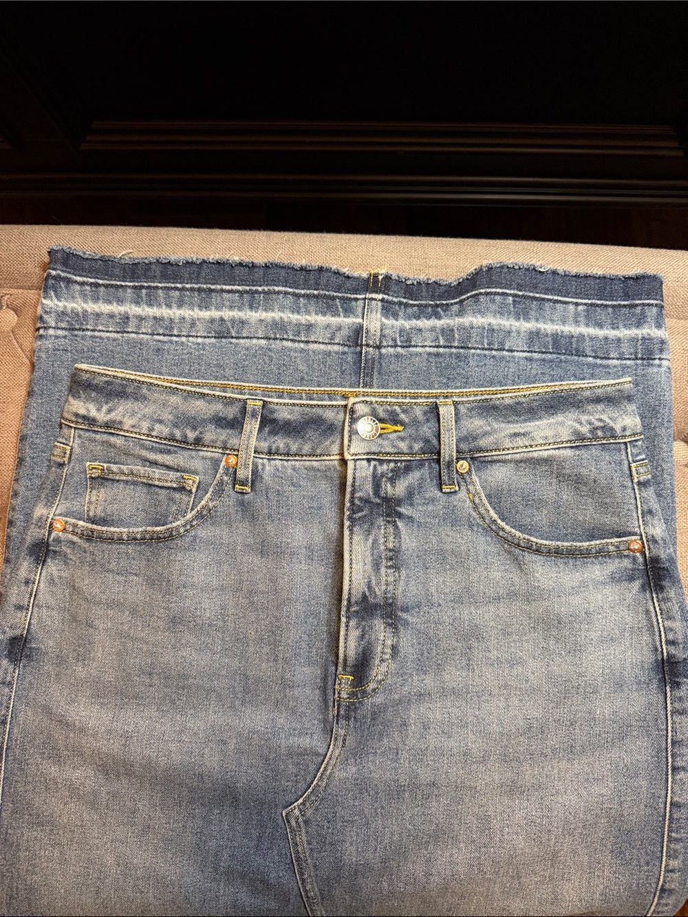 Express Light Blue Relaxed Women's Denim Skirt